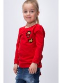 Red blouse with patches NDZ8129 - Online store - Boutique